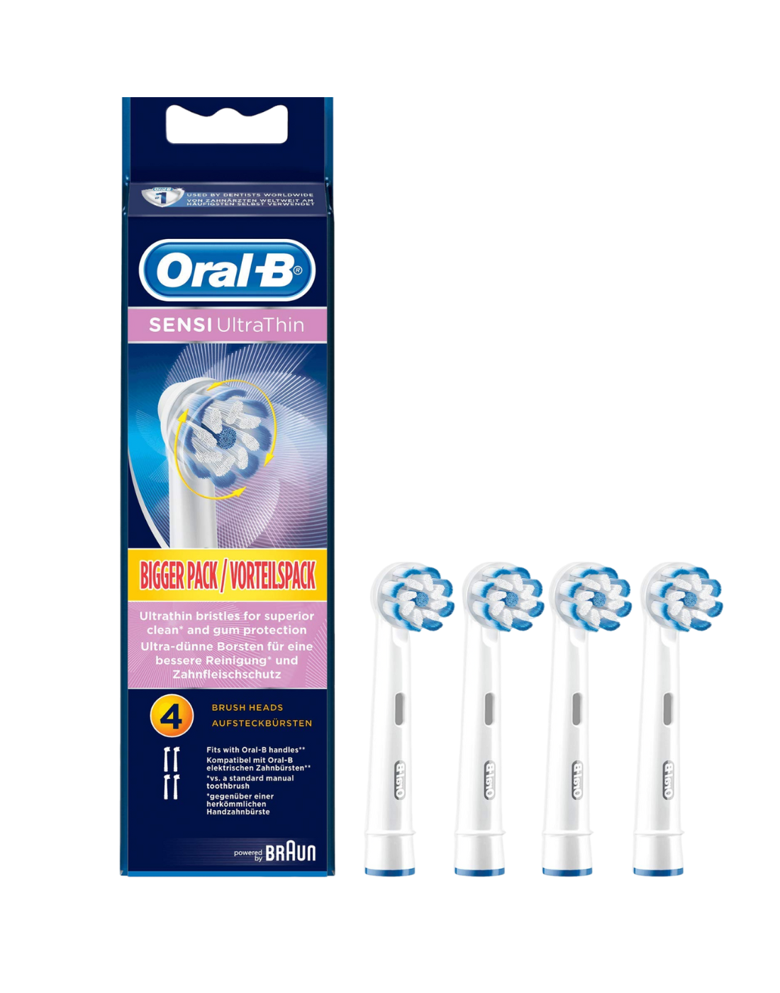 Oral B Sensi UltraThin  Toothbrush Head - Pack of 4